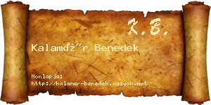 Kalamár Benedek névjegykártya