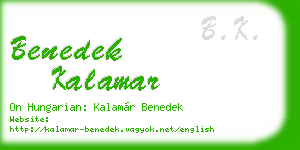 benedek kalamar business card