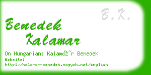 benedek kalamar business card